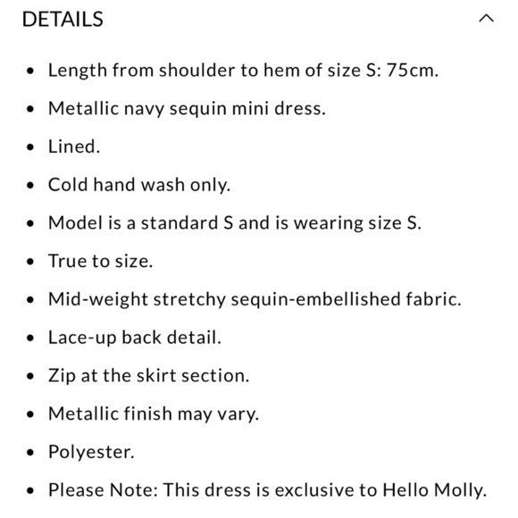 Hello Molly Wanna Know How You Feel Sequin Cut-Out Mini Dress XS Navy Blue - Picture 12 of 12